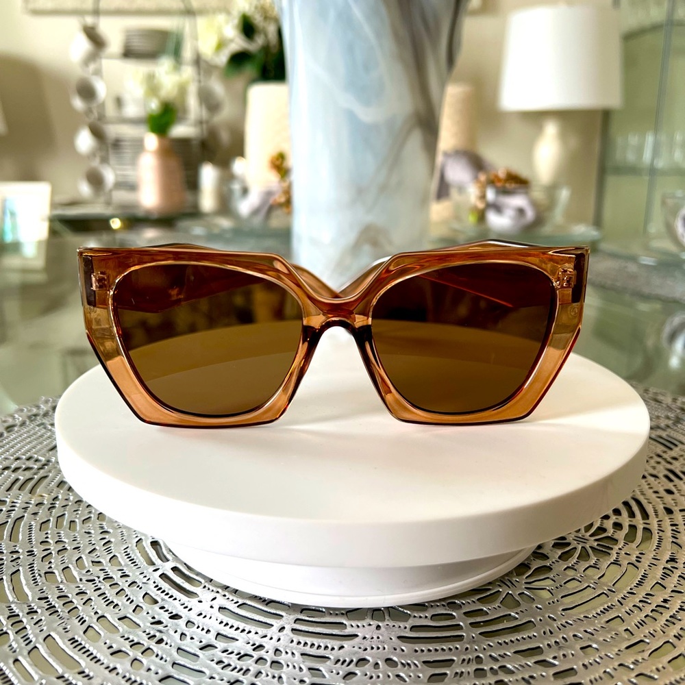 Y2K High Class Smoke Gradient Square Cat Eyes Lens Sunglasses - Picture 2 of 4